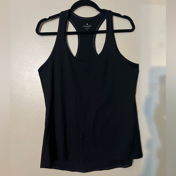 Athleta Tops - Athleta Black Racerback Tank Top Size Large EUC